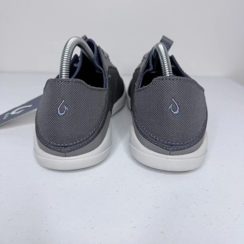 Olukai Moku Pae Pavement/Vintage Blue Mesh Boat Shoes Sneakers Men's Size 9